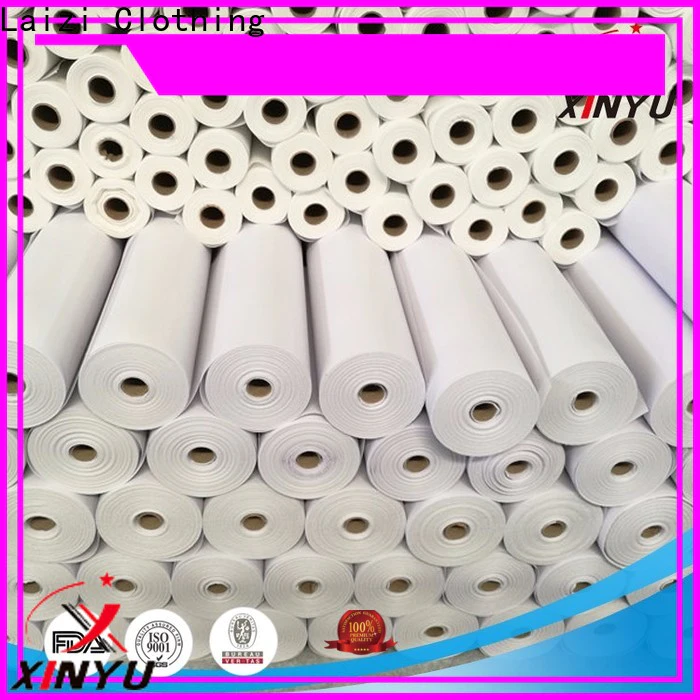 XINYU Non-woven non woven fusible interlining fabrics manufacturers for cuff interlining
