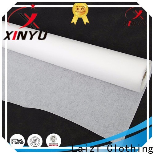 XINYU Non-woven fusible interlining fabric for business for cuff interlining